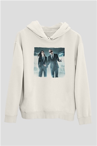 Infected Mushroom Beyaz Unisex Kapüşonlu Sweatshirt