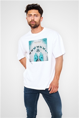 Infected Mushroom Beyaz Unisex Oversize Tişört T-Shirt