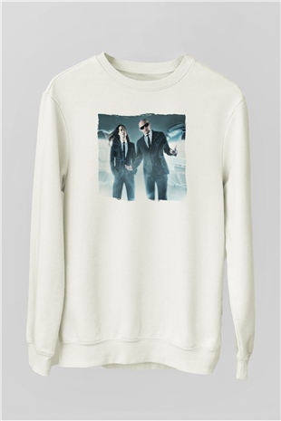 Infected Mushroom Beyaz Unisex Sweatshirt