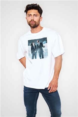 Infected Mushroom Beyaz Oversize Tişört Oversize T-shirt - TişörtFabrikası
