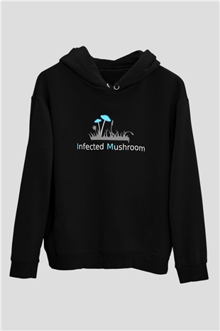 Infected Mushroom Siyah Unisex Hoodie
