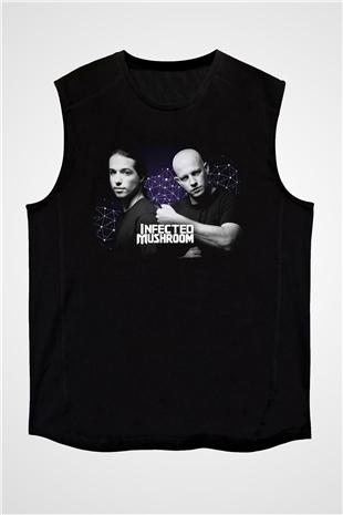 Infected Mushroom Siyah Unisex Kolsuz Tişört