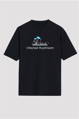 Infected Mushroom Siyah Unisex Oversize Tişört T-Shirt