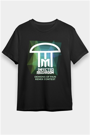 Infected Mushroom Siyah Unisex Tişört T-Shirt - TişörtFabrikası