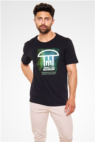 Infected Mushroom Siyah Unisex Tişört T-Shirt - TişörtFabrikası