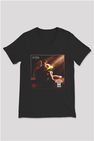 Infected Mushroom Siyah Unisex V Yaka Tişört T-Shirt