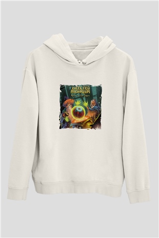 Infected MushroomBaskılı Beyaz Hoodie