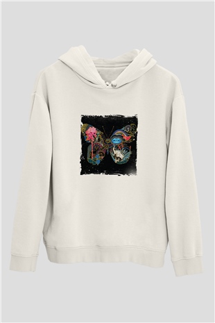 Infected MushroomBaskılı Beyaz Hoodie