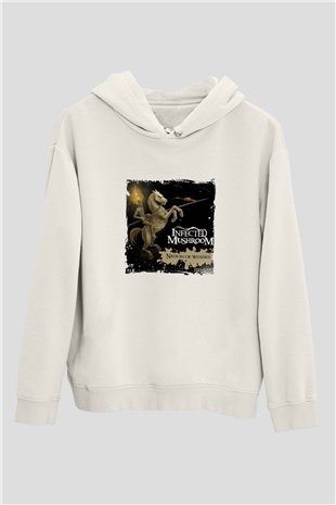 Infected MushroomBaskılı Beyaz Hoodie
