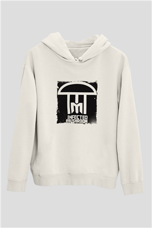 Infected MushroomBaskılı Beyaz Hoodie