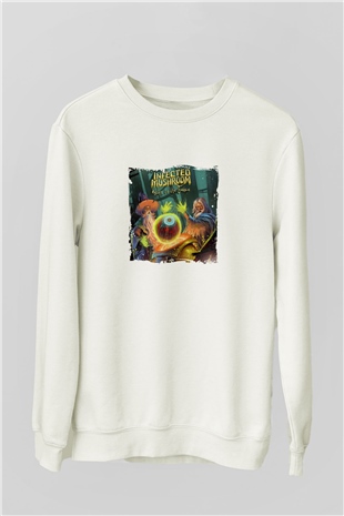 Infected MushroomBaskılı Beyaz Sweatshirt