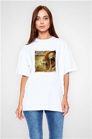 Infected MushroomBaskılı Beyaz Oversize Tişört