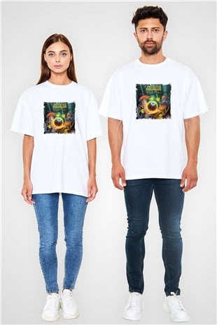 Infected MushroomBaskılı Beyaz Oversize Tişört