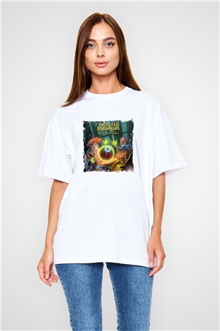 Infected MushroomBaskılı Beyaz Oversize Tişört