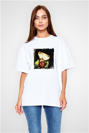 Infected MushroomBaskılı Beyaz Oversize Tişört