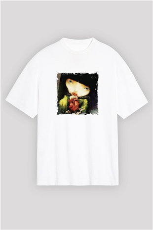 Infected MushroomBaskılı Beyaz Oversize Tişört