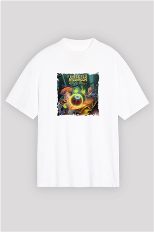 Infected MushroomBaskılı Beyaz Oversize Tişört