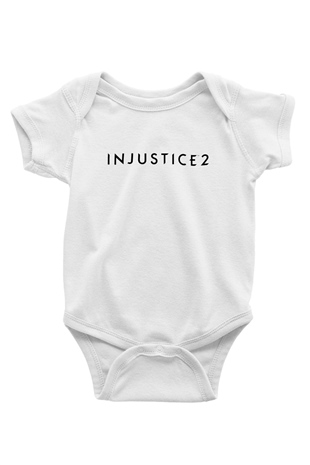 Injustice 2 Baskılı Beyaz Unisex Bebek Body - Zıbın
