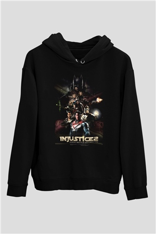 Injustice 2 Siyah Unisex Hoodie