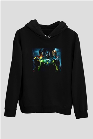 Injustice 2 Siyah Unisex Hoodie