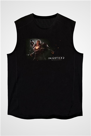 Injustice 2 Siyah Unisex Kolsuz Tişört