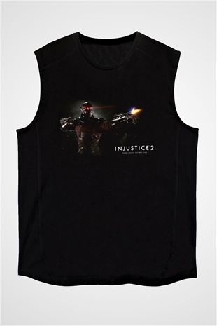 Injustice 2 Siyah Unisex Kolsuz Tişört
