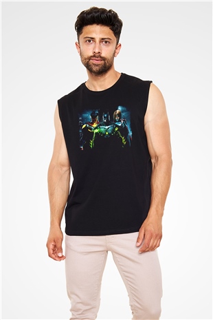 Injustice 2 Siyah Unisex Kolsuz Tişört