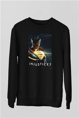 Injustice 2 Siyah Unisex Sweatshirt