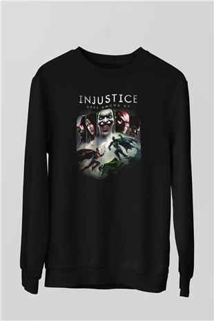 Injustice 2 Siyah Unisex Sweatshirt