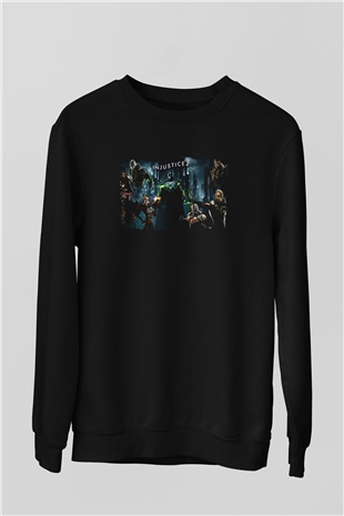 Injustice 2 Siyah Unisex Sweatshirt