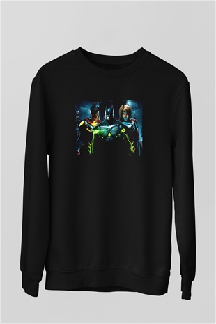 Injustice 2 Siyah Unisex Sweatshirt