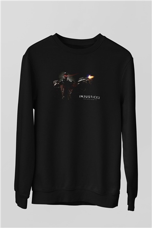 Injustice 2 Siyah Unisex Sweatshirt