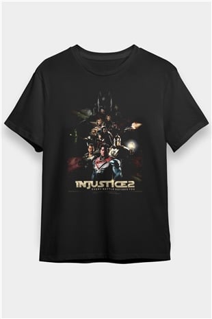 Injustice 2 Siyah Unisex Tişört T-Shirt