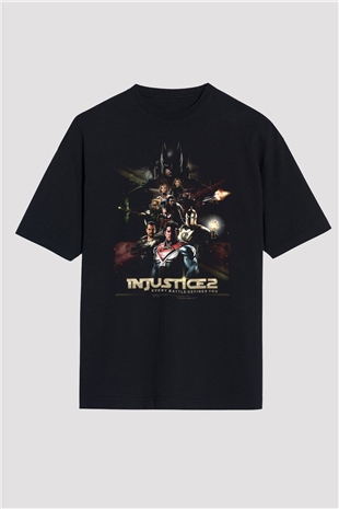 Injustice 2 Siyah Oversize Tişört Oversize T-shirt