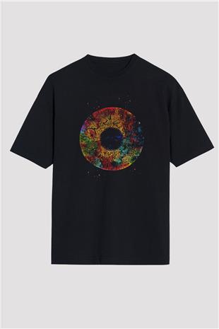 İnsan Gözü Baskılı Unisex Oversize Tişört - Tshirt