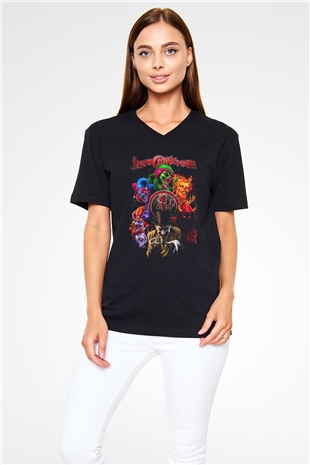 Insane Clown Posse Siyah Unisex V Yaka Tişört T-Shirt