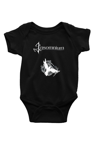 Insomnium Baskılı Unisex Siyah Bebek Body - Zıbın