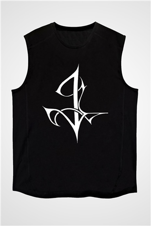 Insomnium Baskılı Unisex Siyah Kolsuz Tişört - Tshirt