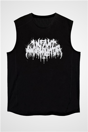 Insomnium Baskılı Unisex Siyah Kolsuz Tişört - Tshirt