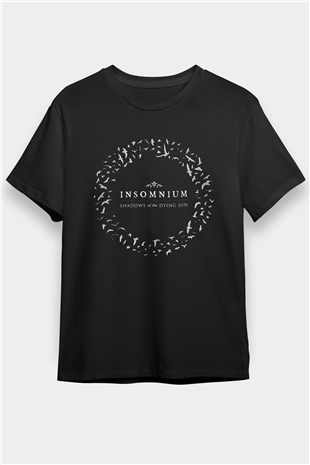 Insomnium Baskılı Unisex Siyah Tişört - Tshirt