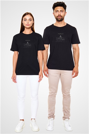 Insomnium Baskılı Unisex Siyah Tişört - Tshirt