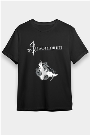 Insomnium Baskılı Unisex Siyah Tişört - Tshirt