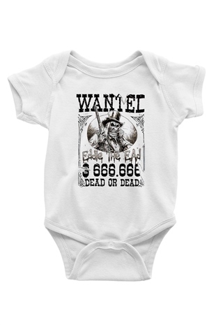 Iron Maiden Baskılı Beyaz Unisex Bebek Body - Zıbın