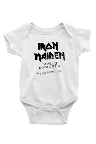 Iron Maiden Baskılı Beyaz Unisex Bebek Body - Zıbın