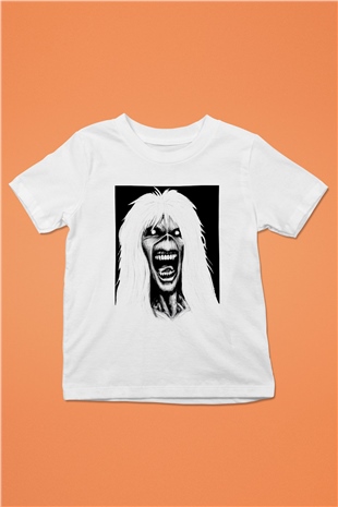 Iron Maiden Baskılı Beyaz Unisex Çocuk Tişört