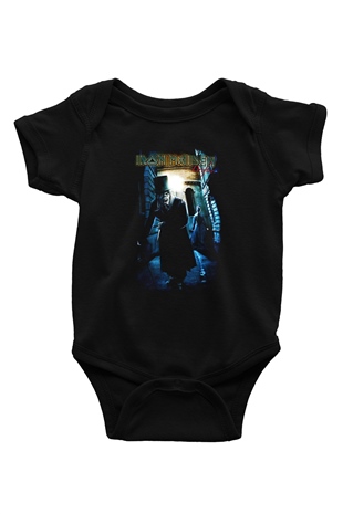 Iron Maiden Baskılı Siyah Bebek Body - Zıbın