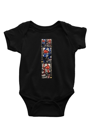 Iron Maiden Baskılı Siyah Bebek Body - Zıbın