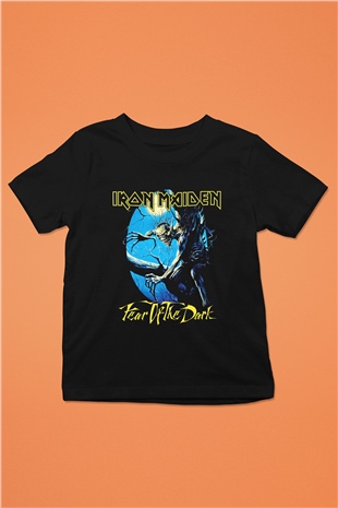 Iron Maiden Baskılı Siyah Unisex Çocuk Tişört