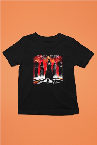 Iron Maiden Baskılı Siyah Unisex Çocuk Tişört