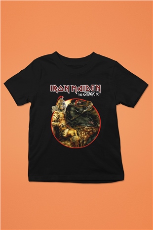 Iron Maiden Baskılı Siyah Unisex Çocuk Tişört